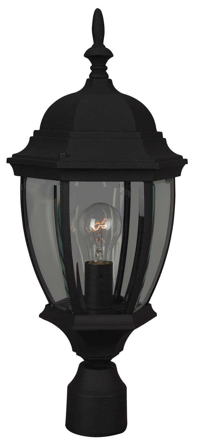 Craftmade - Z285-TB - Bent Glass Cast One Light Post Mount in Textured Black Finish - Bent Glass Cast