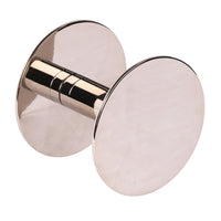 Wall-mount towel hook made of chrome plated brass. Diam: 4", D: 3 1/4". - Maison&Co.