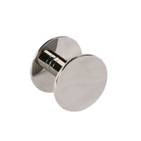 Wall-mount robe hook made of chrome plated brass.  Diam: 2", D: 1 1/2". - Maison&Co.