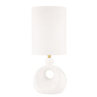 Hudson Valley - L1850-AGB/CWS - One Light Table Lamp - Penonic - Aged Brass/White Ceramic