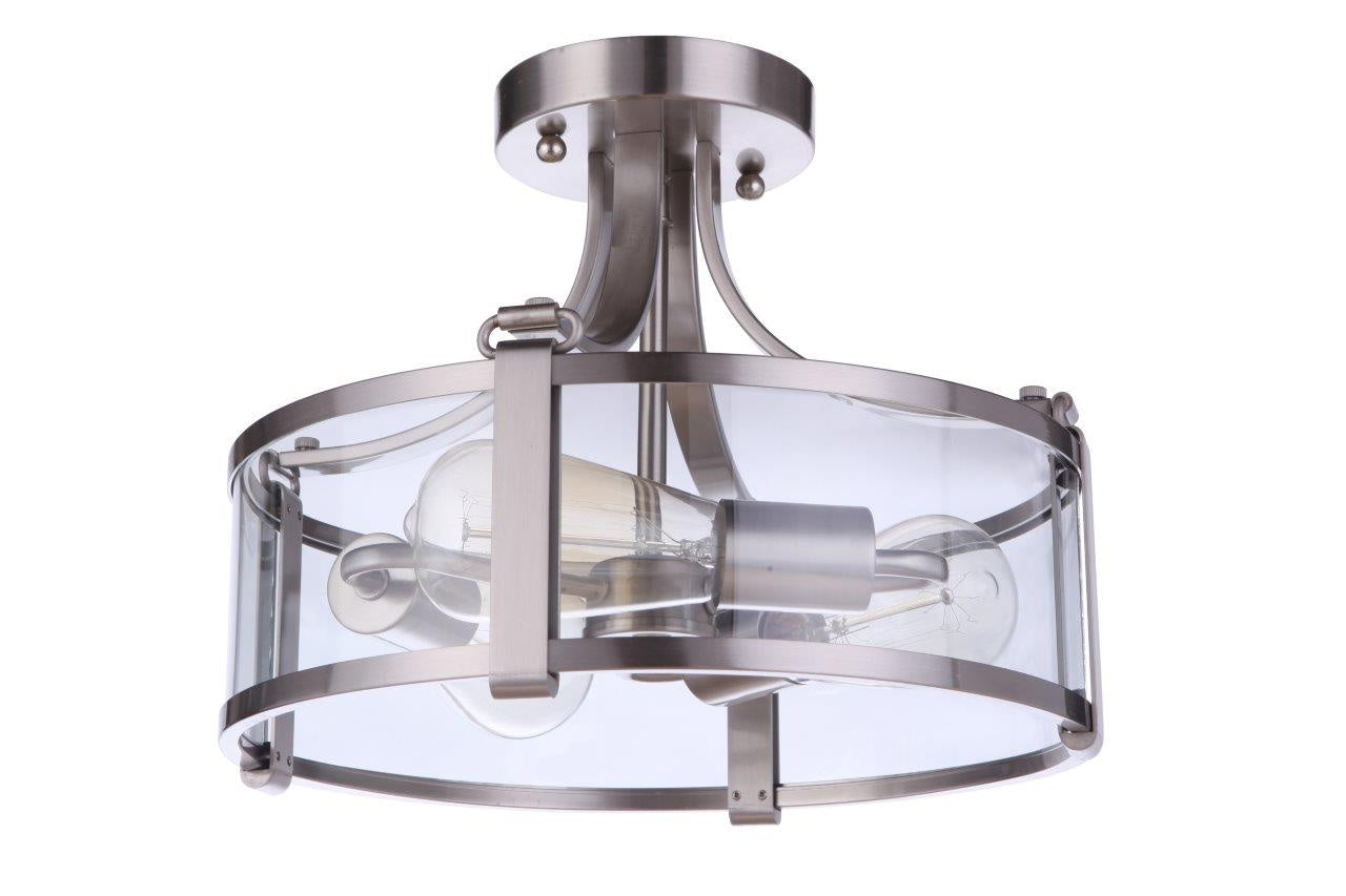 Craftmade - 55353 - Elliot Three Light Semi Flush Mount in Mulltiple Finishes - Elliot