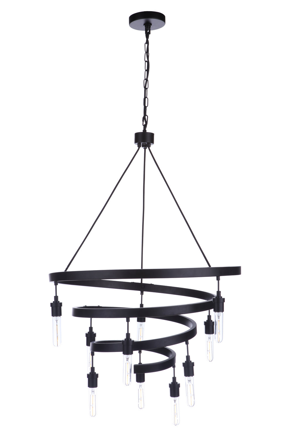 Craftmade - 55410-FB - Tranquil Ten Light Chandelier in Flat Black Finish - Tranquil