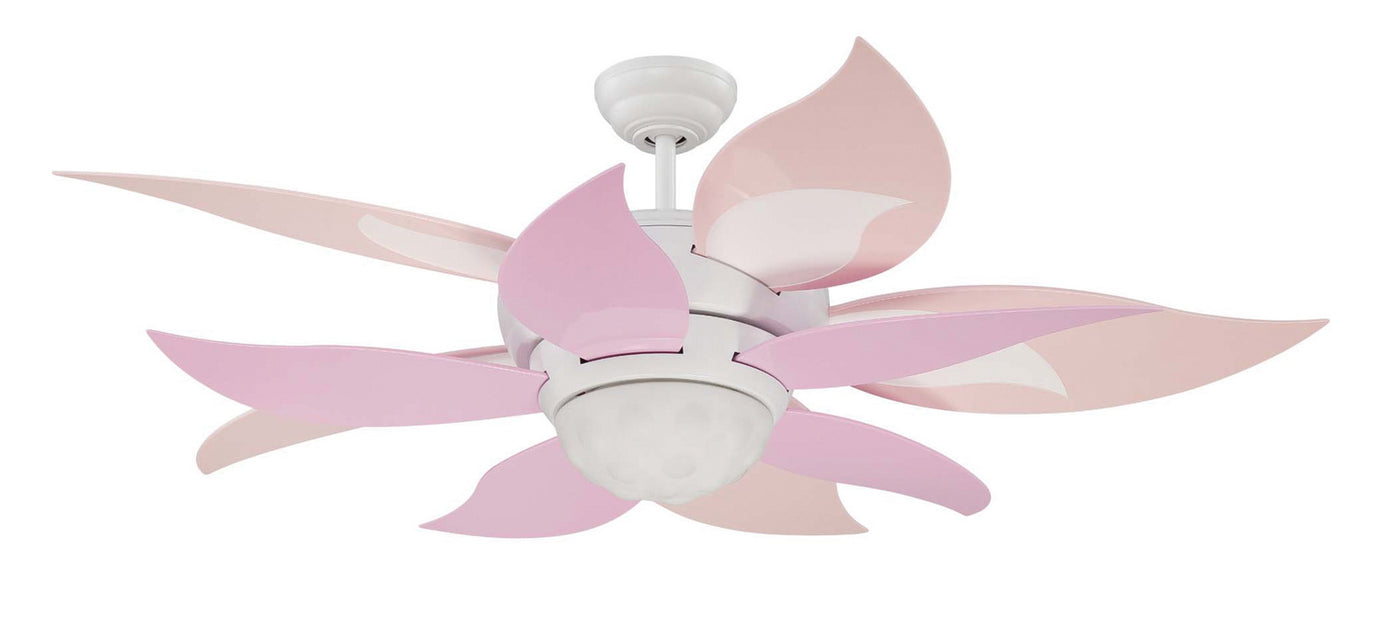 Craftmade - BL52W10-PNK - Bloom 52"Ceiling Fan in Pink/White w/Pink-White Blades Finish - Bloom