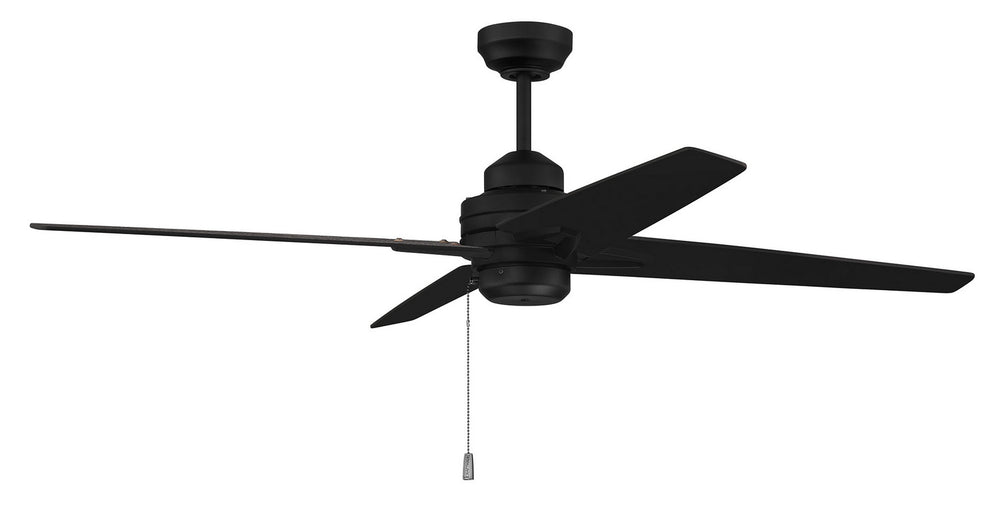 Craftmade - MDE52FB4 - Maddie 52"Ceiling Fan in Flat Black w/Flat Black-Greywood Blades Finish - Maddie