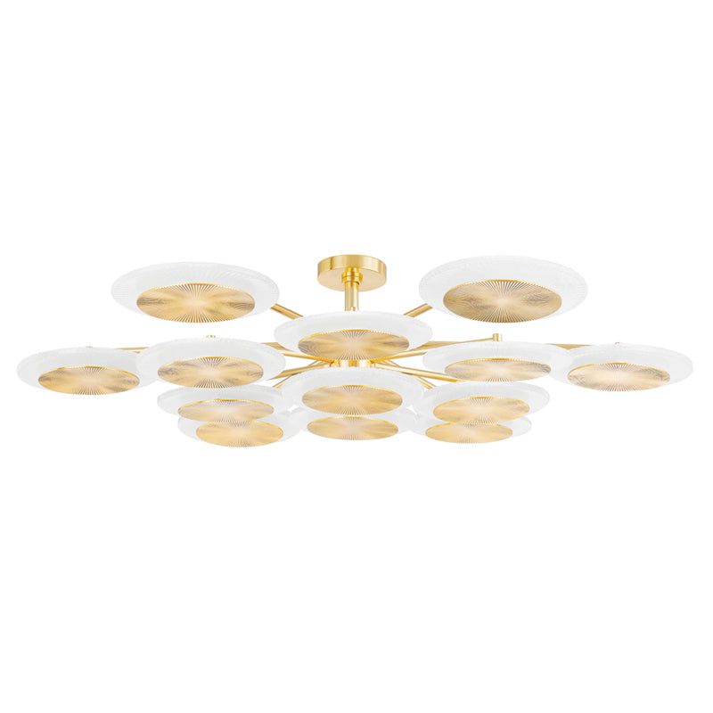 Corbett Lighting - 328-57-VPB - LED Semi Flush Mount - Topaz - Vintage Polished Brass