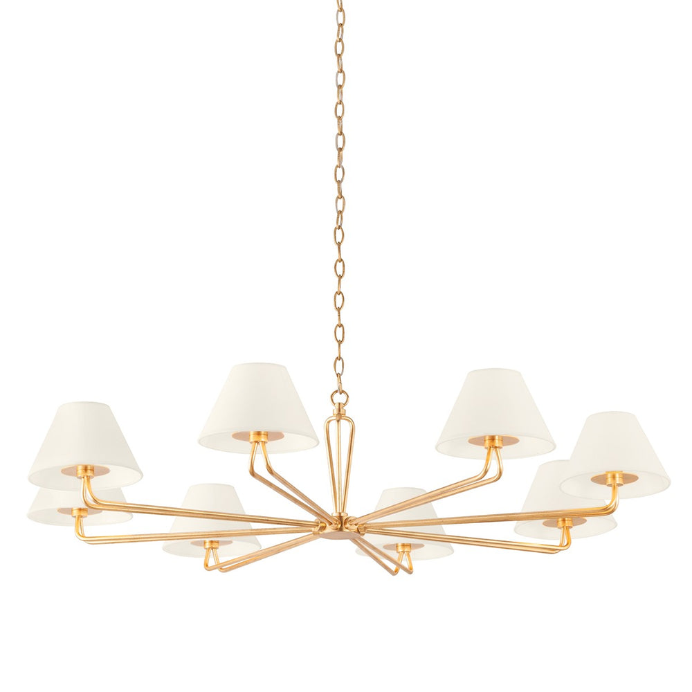 Troy Lighting - F2550-VGL - Eight Light Chandelier - Ozias - Vintage Gold Leaf