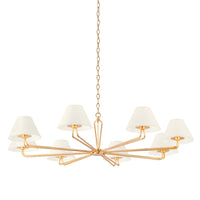 Troy Lighting - F2550-VGL - Eight Light Chandelier - Ozias - Vintage Gold Leaf