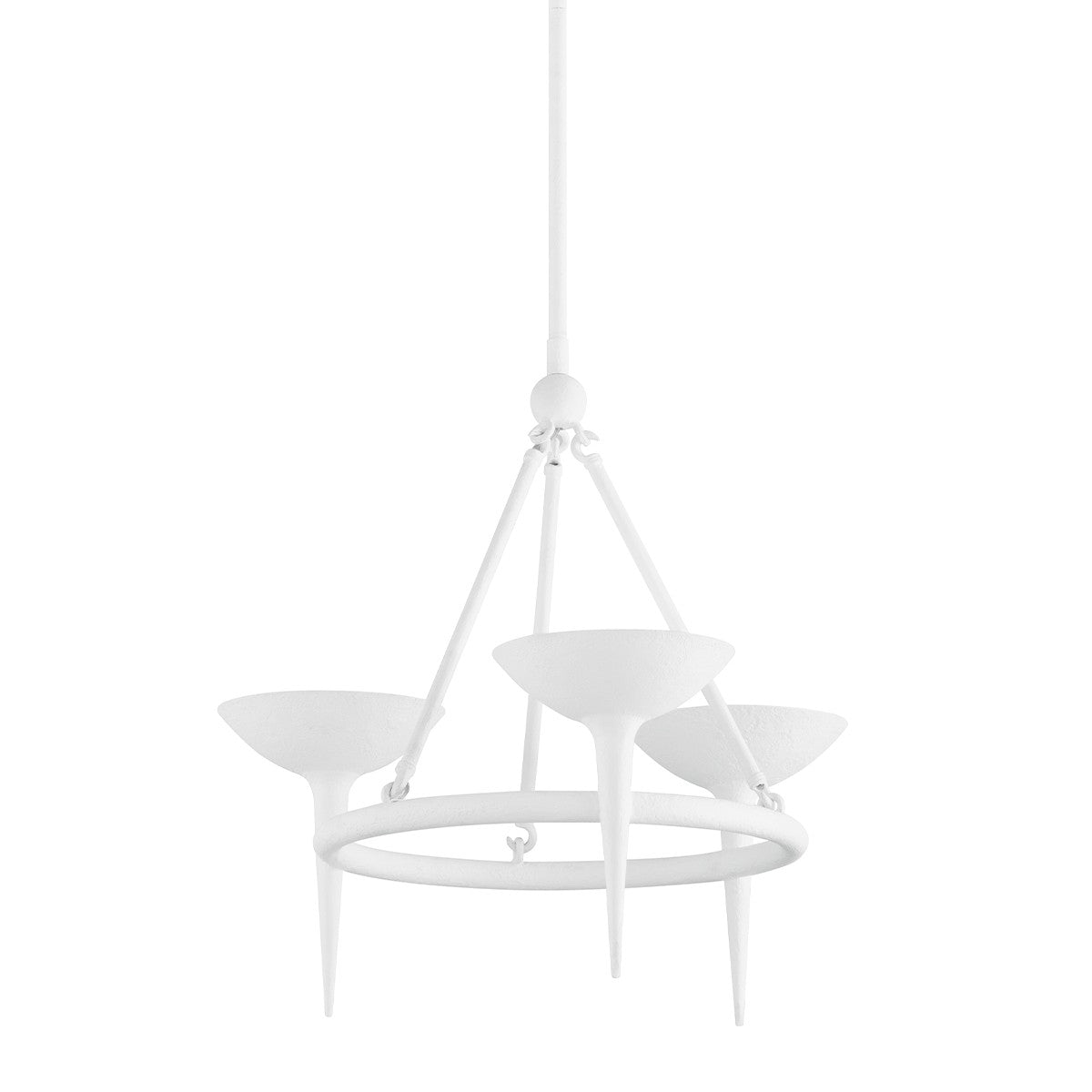 Troy Lighting - F2603-GSW - Three Light Chandelier - Cecilia - Gesso White