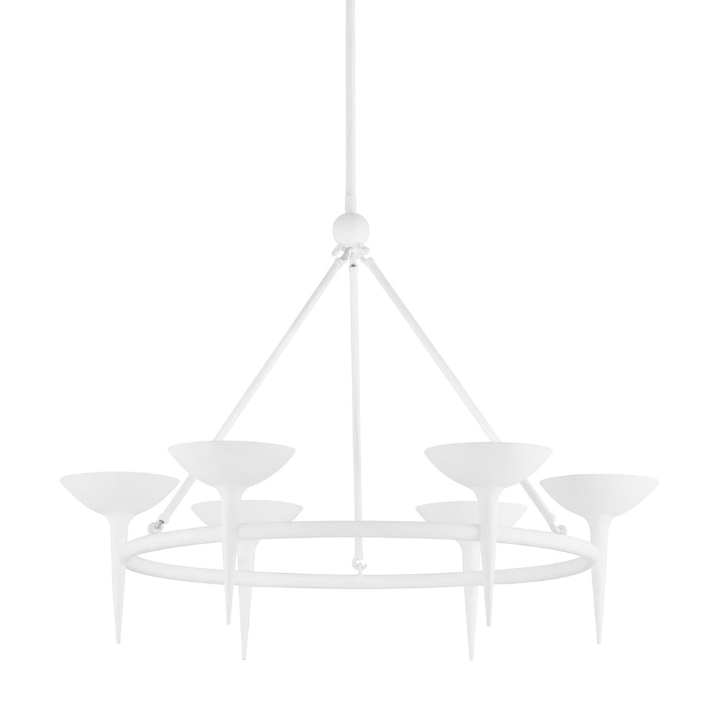 Troy Lighting - F2606-GSW - Six Light Chandelier - Cecilia - Gesso White