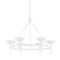 Troy Lighting - F2606-GSW - Six Light Chandelier - Cecilia - Gesso White