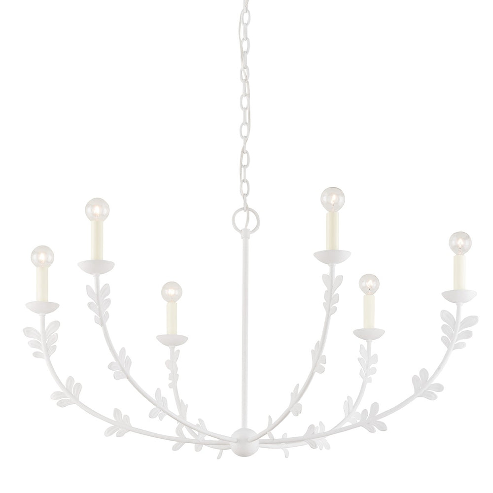 Troy Lighting - F4440-GSW - Six Light Chandelier - Florian - Gesso White