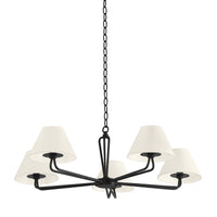 Troy Lighting - F2536-BI - Five Light Chandelier - Ozias - Black Iron