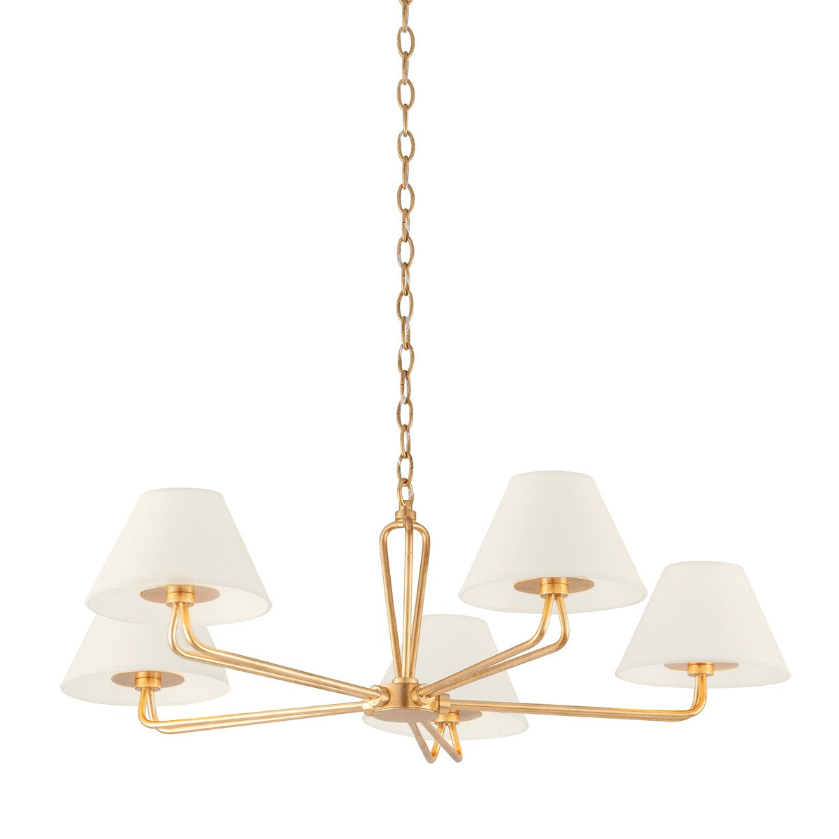 Troy Lighting - F2536-VGL - Five Light Chandelier - Ozias - Vintage Gold Leaf