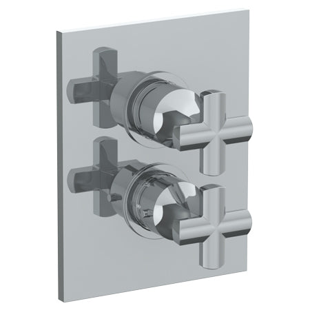 Wall Mounted Thermostatic Shower Trim With Built-In Control, 6 1/4" X 8"