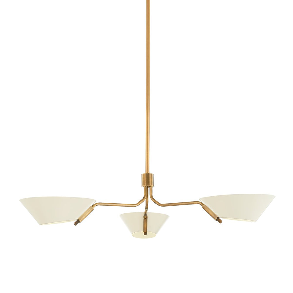 Troy Lighting - F8143-PBR/SSD - Three Light Chandelier - Sacramento - Patina Brass And Soft Sand