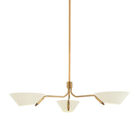 Troy Lighting - F8143-PBR/SSD - Three Light Chandelier - Sacramento - Patina Brass And Soft Sand