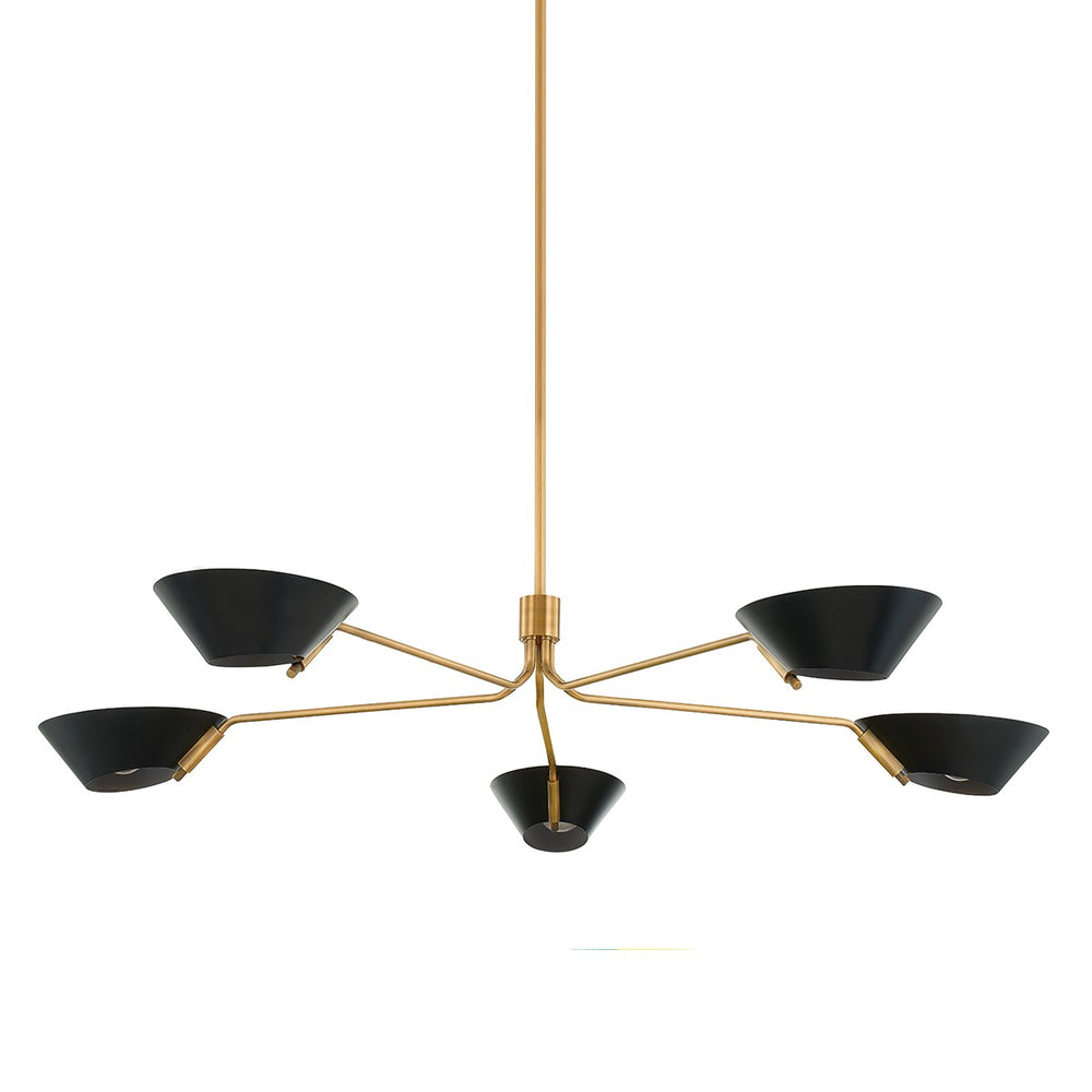 Troy Lighting - F8163-PBR/SBK - Five Light Chandelier - Sacramento - Patina Brass/Soft Black