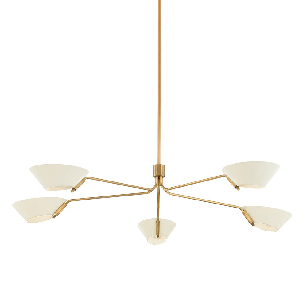 Troy Lighting - F8163-PBR/SSD - Five Light Chandelier - Sacramento - Patina Brass And Soft Sand