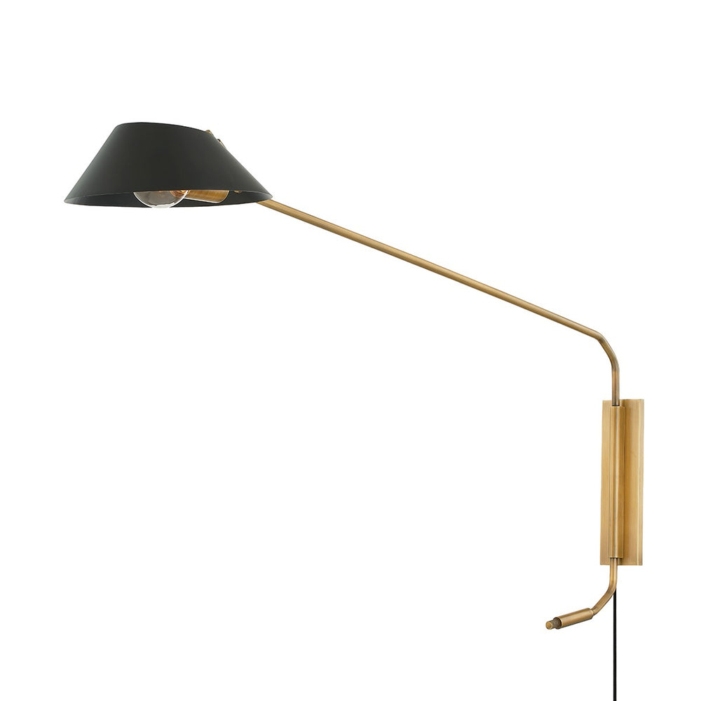 Troy Lighting - PTL8128-PBR/SBK - One Light Wall Sconce - Sacramento - Patina Brass/Soft Black