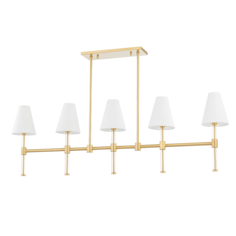 Mitzi - H630905-AGB - Five Light Linear - Janelle - Aged Brass