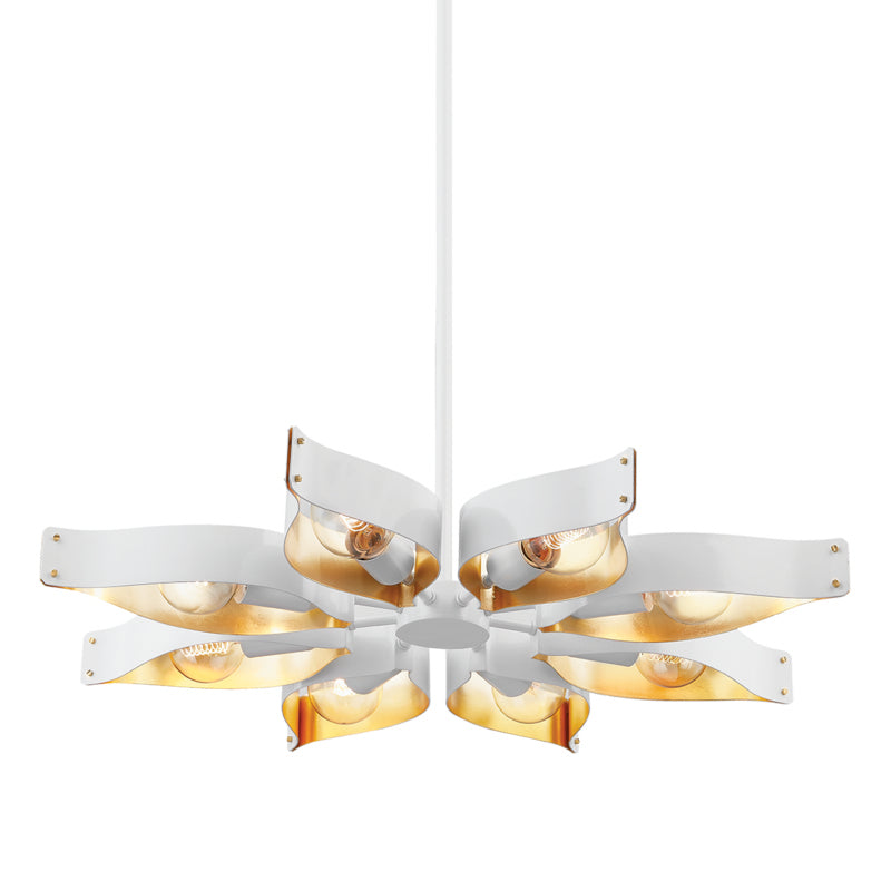 Mitzi - H658808-SWH/GL - Eight Light Chandelier - Nala - Soft White/Gold Leaf