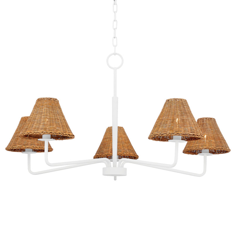 Mitzi - H704805-TWH - Five Light Chandelier - Issa - Textured White