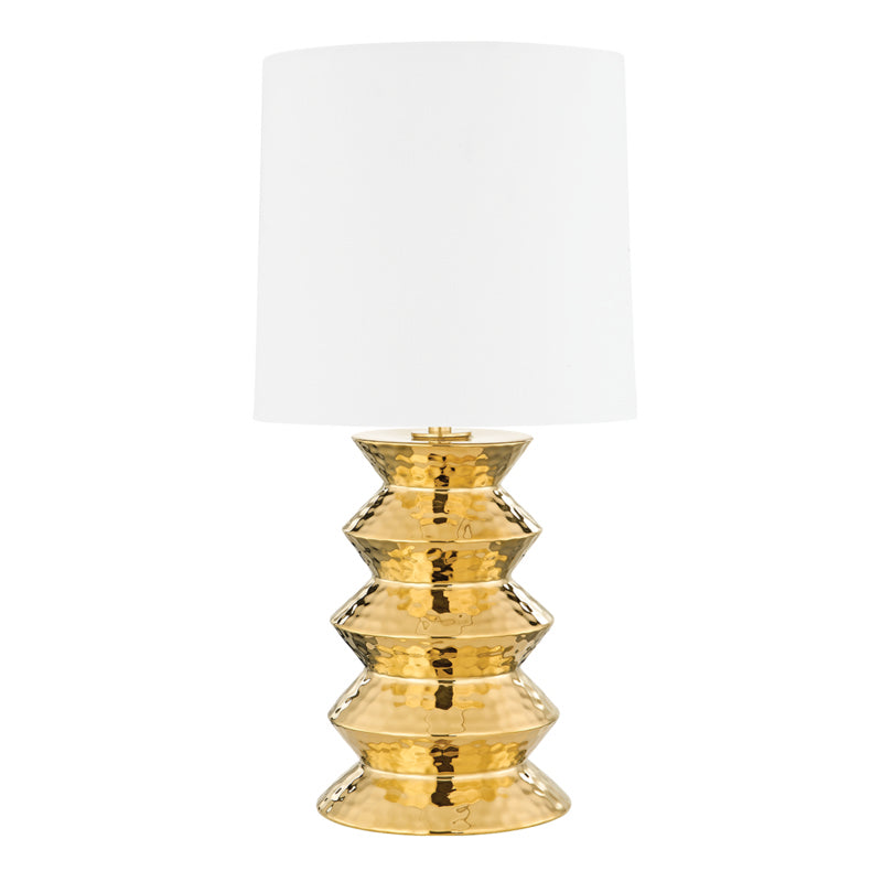 Mitzi - HL617201B-AGB/CGD - One Light Table Lamp - Zoe - Aged Brass Ceramic Gold