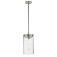 Maxim - 12408CLSN - One Light Pendant - Pinn - Satin Nickel