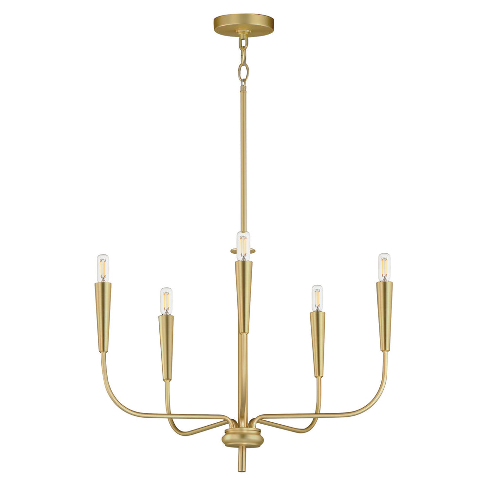 Maxim - 24815SBR - Five Light Chandelier - Vela - Satin Brass