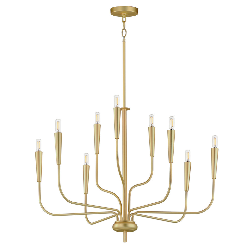 Maxim - 24819SBR - Nine Light Chandelier - Vela - Satin Brass