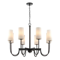 Maxim - 32008SWBK - Eight Light Chandelier - Town and Country - Black