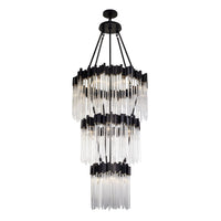 Varaluz - 309C19MBFG - 18 Light Chandelier - Matrix - Matte Black/French Gold