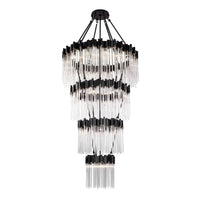 Varaluz - 309C30MBFG - 30 Light Chandelier - Matrix - Matte Black/French Gold