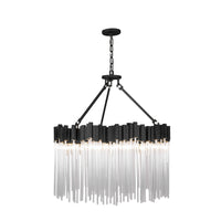 Varaluz - 309P10MBFG - Ten Light Pendant - Matrix - Matte Black/French Gold