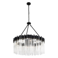 Varaluz - 309P12MBFG - 12 Light Pendant - Matrix - Matte Black/French Gold