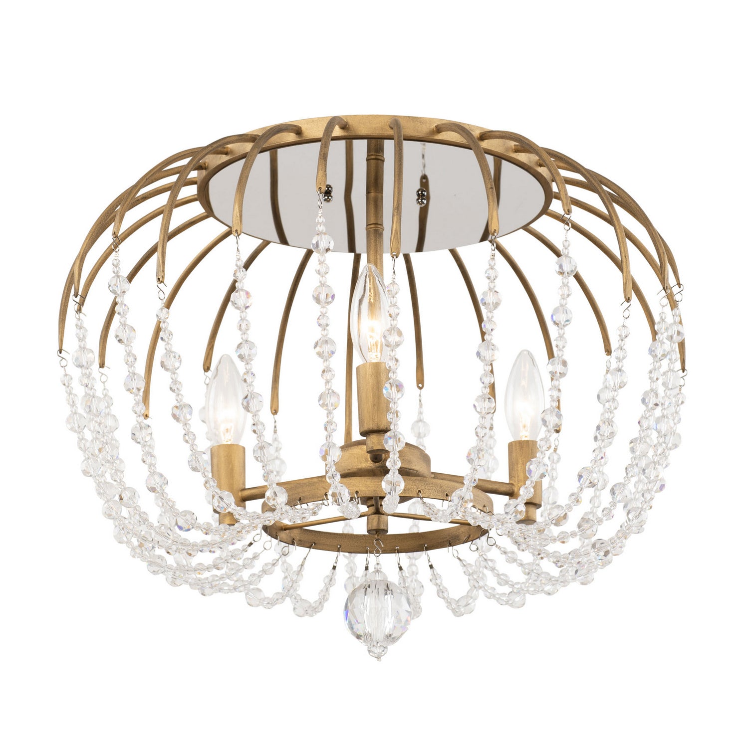 Varaluz - 343S03HG - Three Light Semi-Flush Mount - Voliere - Havana Gold