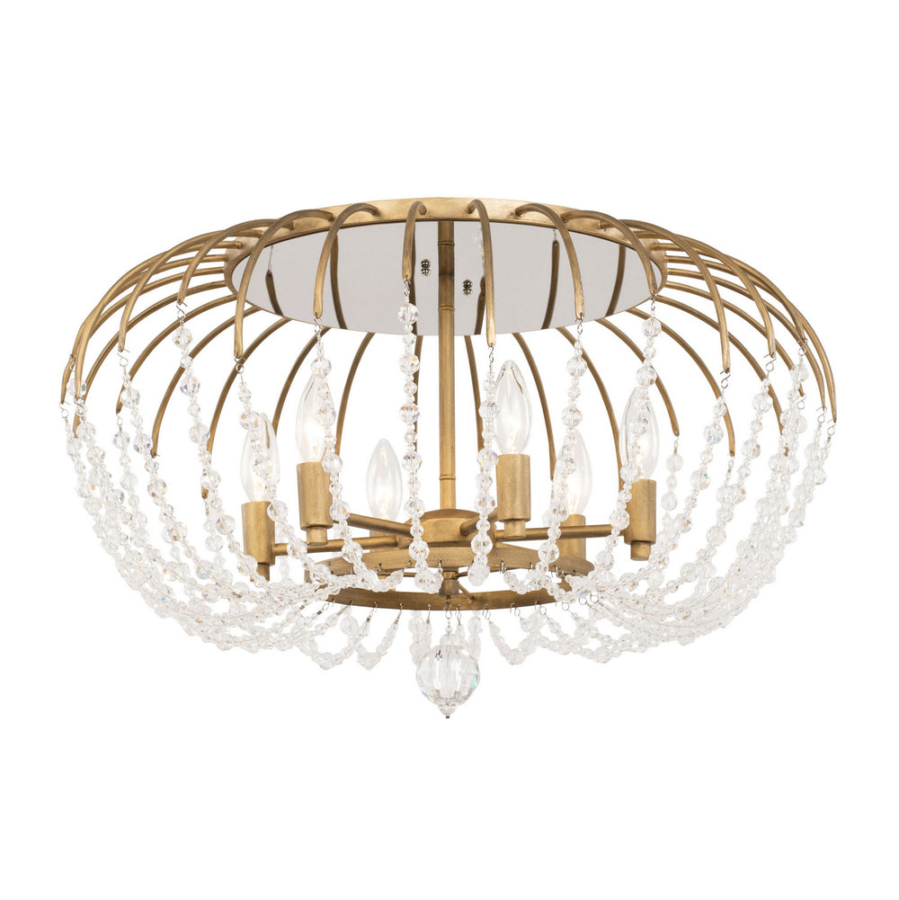 Varaluz - 343S06HG - Six Light Semi-Flush Mount - Voliere - Havana Gold