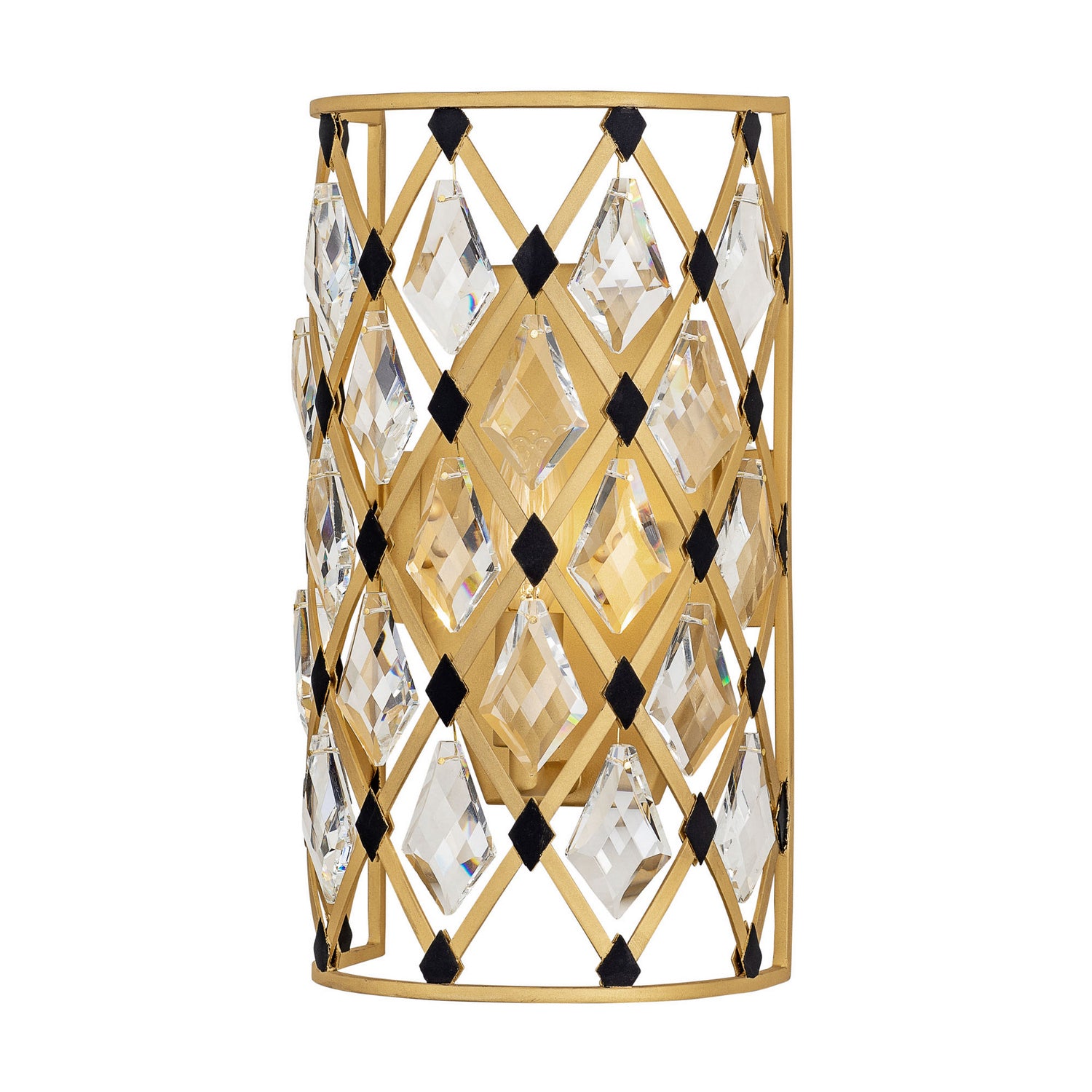 Varaluz - 345W01FGMB - One Light Wall Sconce - Windsor - French Gold/Matte Black