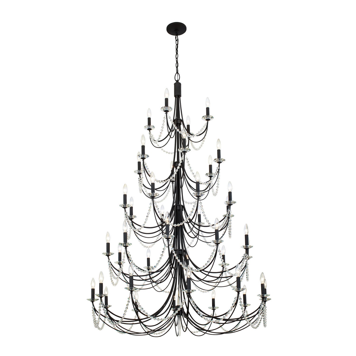 Varaluz - 350C40CB - 40 Light Chandelier - Brentwood - Carbon