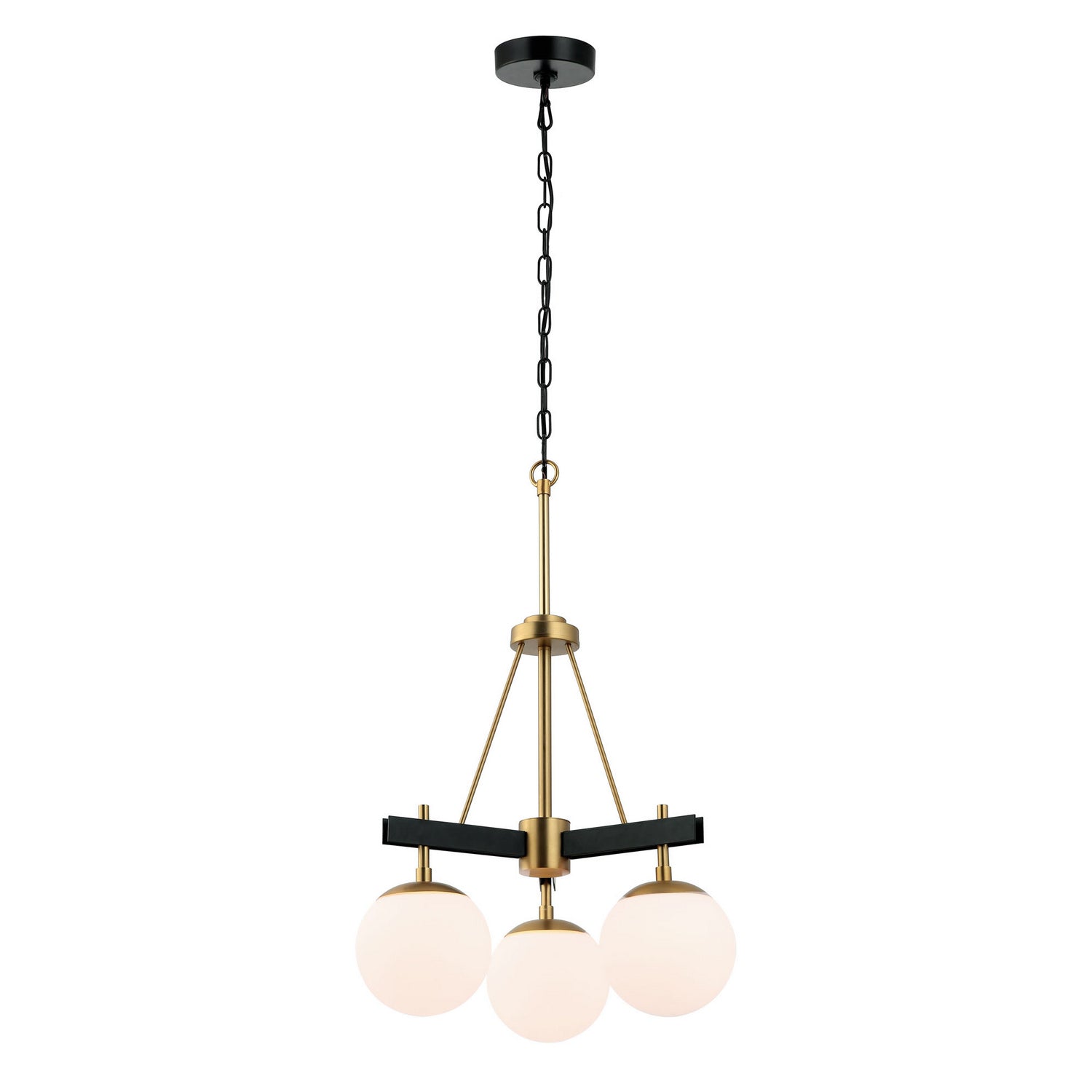 Varaluz - 352C03BLSB - Three Light Chandelier - Allie - Black/Satin Brass