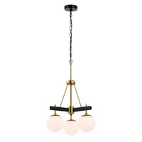 Varaluz - 352C03BLSB - Three Light Chandelier - Allie - Black/Satin Brass