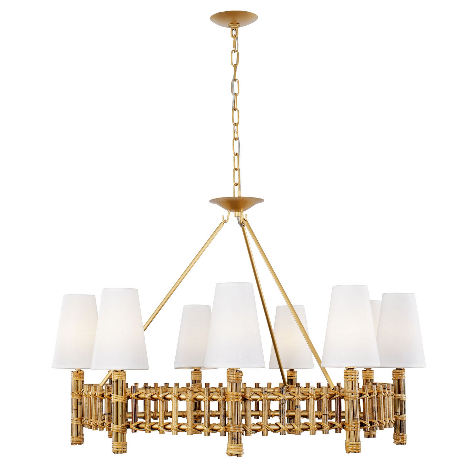 Varaluz - 360C09FG - Nine Light Chandelier - Nevis - French Gold