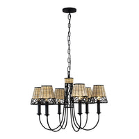 Varaluz - 362C06BL - Six Light Chandelier - Cayman - Black