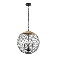 Varaluz - 362P03BL - Three Light Pendant - Cayman - Black