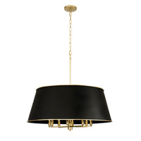 Varaluz - 364P08MBFG - Eight Light Pendant - Coco - Matte Black/French Gold