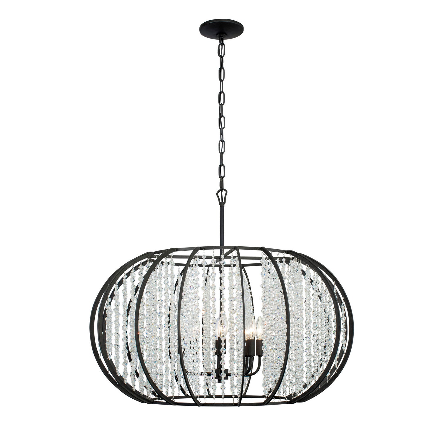 Varaluz - 367P08CB - Eight Light Pendant - Caesar - Carbon