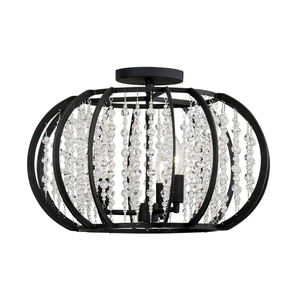 Varaluz - 367S03CB - Three Light Semi-Flush Mount - Caesar - Carbon