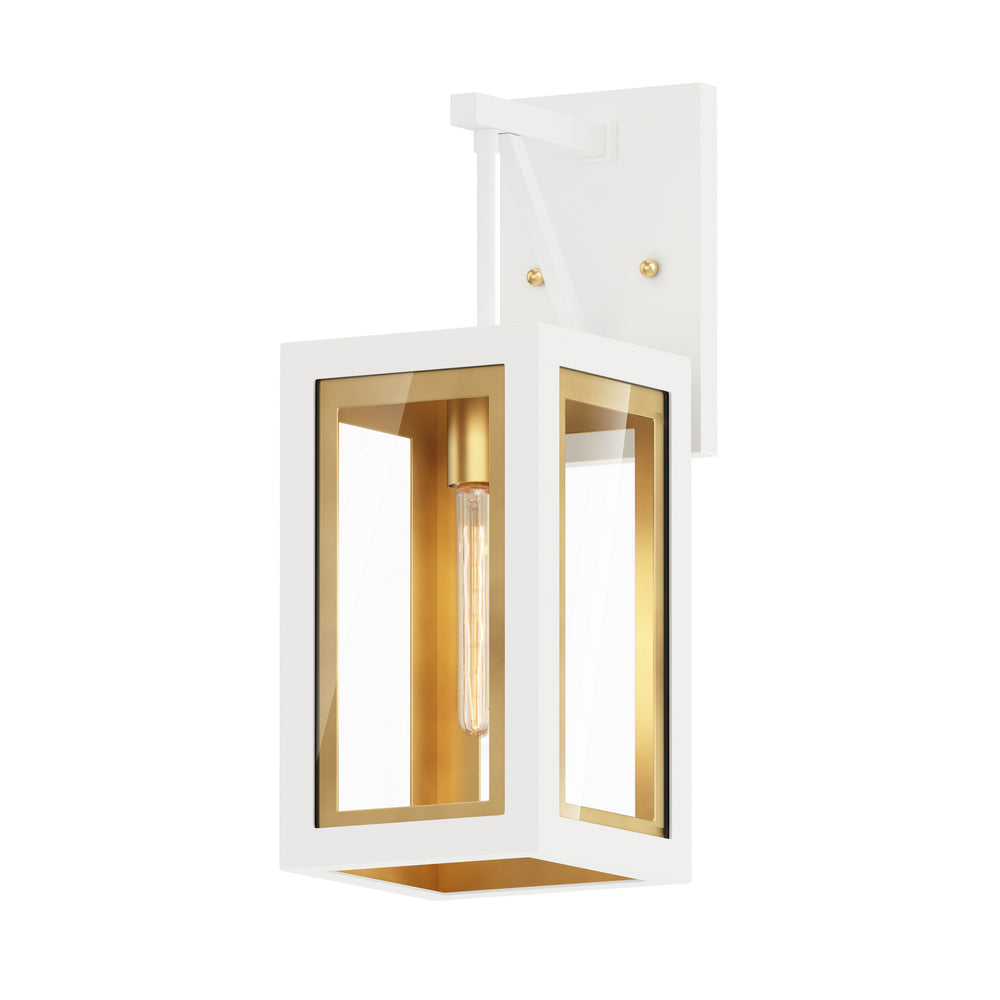 Maxim - 30052CLWTGLD - One Light Outdoor Wall Sconce - Neoclass - White/Gold