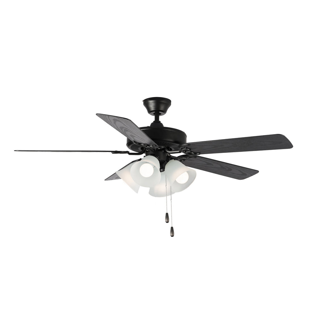 Maxim - 89907FTBKWP - 52"Ceiling Fan - Basic-Max - Black / Walnut / Pecan