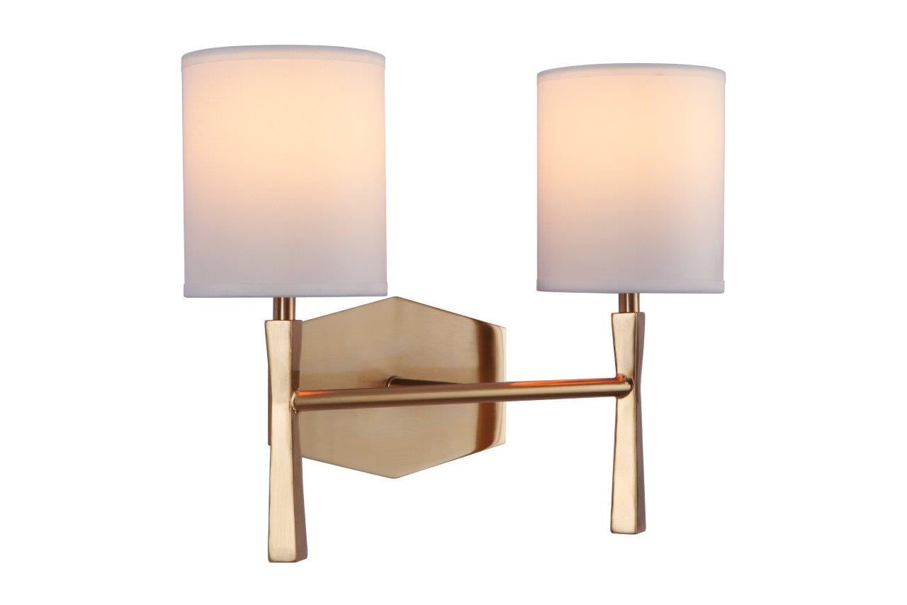 Craftmade - 16014SB2 - Chatham Two Light Vanity in Satin Brass Finish - Chatham